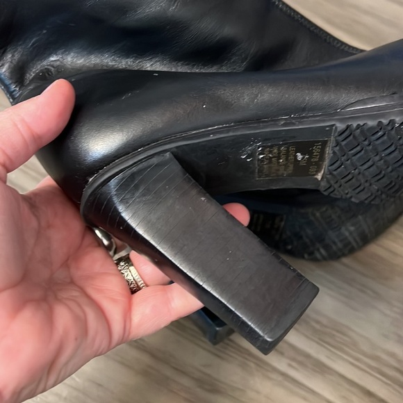 COLIN STUART BLACK LEATHER ANKLE BOOTS 7.5 - Picture 16 of 16